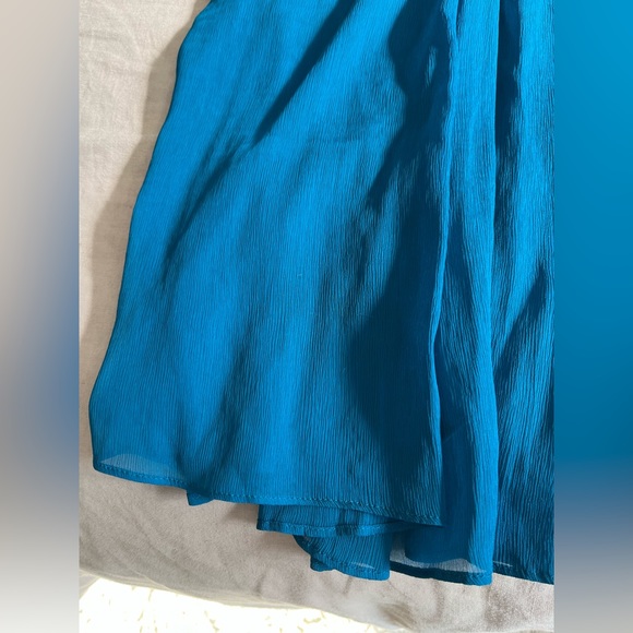 STUNNING NWT J Crew Matisse Blue silk chiffon strapless gown size 0 - Picture 9 of 15